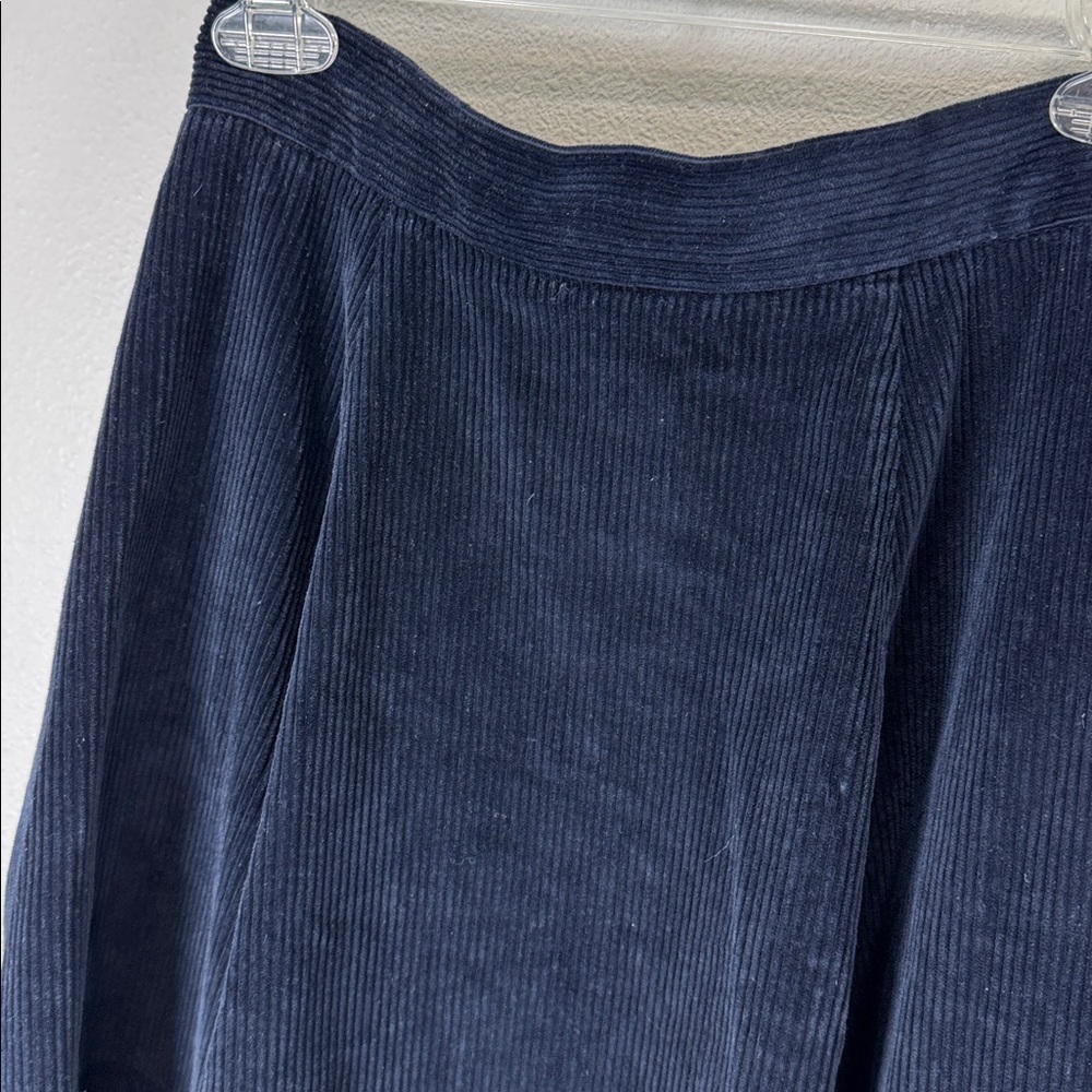 COS Navy A-Line Corduroy Midi Skirt - Picture 3 of 7